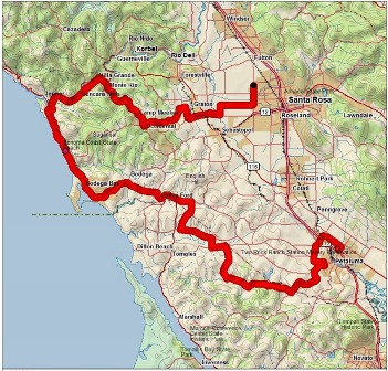 MS150 “Waves to Wine” in Napa, CA